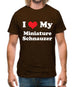 I Love My Miniature Schnauzer Mens T-Shirt