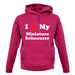 I Love My Miniature Schnauzer unisex hoodie