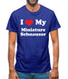 I Love My Miniature Schnauzer Mens T-Shirt