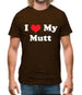 I Love My Mutt Mens T-Shirt