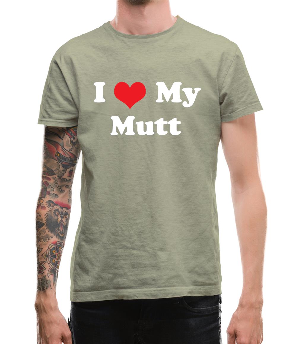 I Love My Mutt Mens T-Shirt
