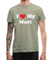 I Love My Mutt Mens T-Shirt