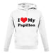 I Love My Papillon unisex hoodie