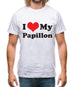 I Love My Papillon Mens T-Shirt