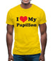 I Love My Papillon Mens T-Shirt