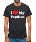 I Love My Papillon Mens T-Shirt