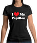 I Love My Papillon Womens T-Shirt