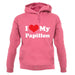 I Love My Papillon unisex hoodie