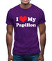 I Love My Papillon Mens T-Shirt