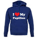 I Love My Papillon unisex hoodie