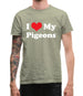 I Love My Pigeons Mens T-Shirt