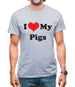 I Love My Pigs Mens T-Shirt