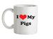 I Love My Pigs Ceramic Mug