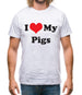 I Love My Pigs Mens T-Shirt