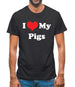 I Love My Pigs Mens T-Shirt