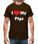 I Love My Pigs Mens T-Shirt