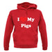 I Love My Pigs unisex hoodie