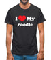 I Love My Poodle Mens T-Shirt