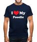 I Love My Poodle Mens T-Shirt