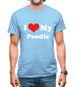 I Love My Poodle Mens T-Shirt