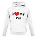 I Love My Pug unisex hoodie