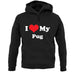 I Love My Pug unisex hoodie