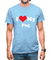 I Love My Pug Mens T-Shirt