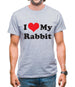 I Love My Rabbit Mens T-Shirt