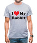 I Love My Rabbit Mens T-Shirt