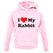 I Love My Rabbit unisex hoodie