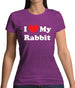 I Love My Rabbit Womens T-Shirt