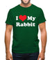 I Love My Rabbit Mens T-Shirt