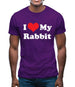 I Love My Rabbit Mens T-Shirt