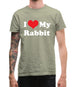 I Love My Rabbit Mens T-Shirt