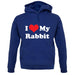 I Love My Rabbit unisex hoodie