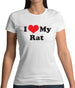 I Love My Rat Womens T-Shirt