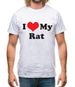 I Love My Rat Mens T-Shirt