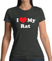 I Love My Rat Womens T-Shirt
