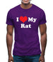 I Love My Rat Mens T-Shirt