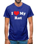 I Love My Rat Mens T-Shirt