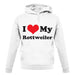 I Love My Rottweiler unisex hoodie