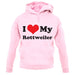 I Love My Rottweiler unisex hoodie