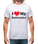 I Love My Rottweiler Mens T-Shirt