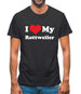 I Love My Rottweiler Mens T-Shirt