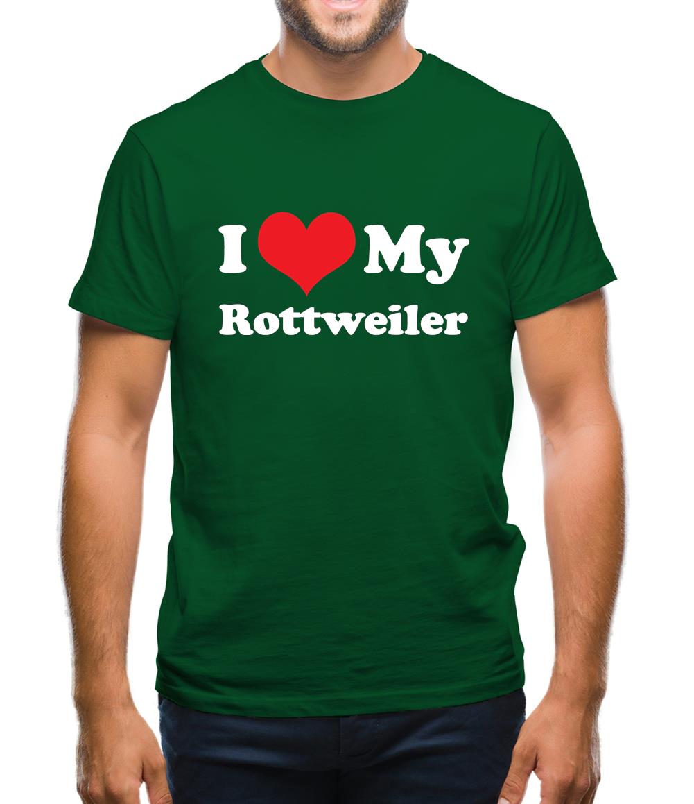 I Love My Rottweiler Mens T-Shirt