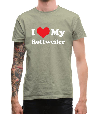 I Love My Rottweiler Mens T-Shirt