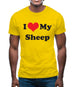 I Love My Sheep Mens T-Shirt