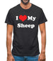 I Love My Sheep Mens T-Shirt