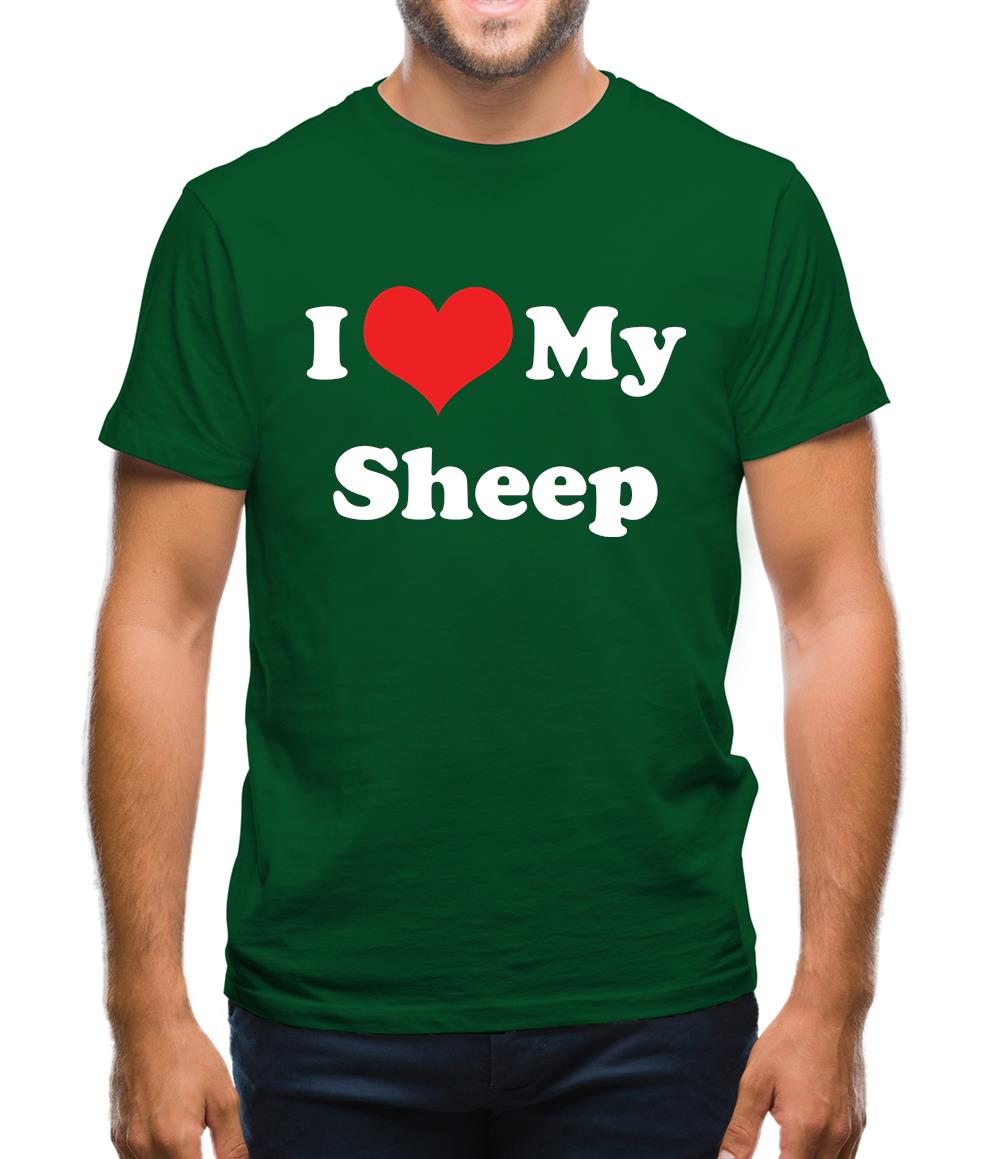 I Love My Sheep Mens T-Shirt