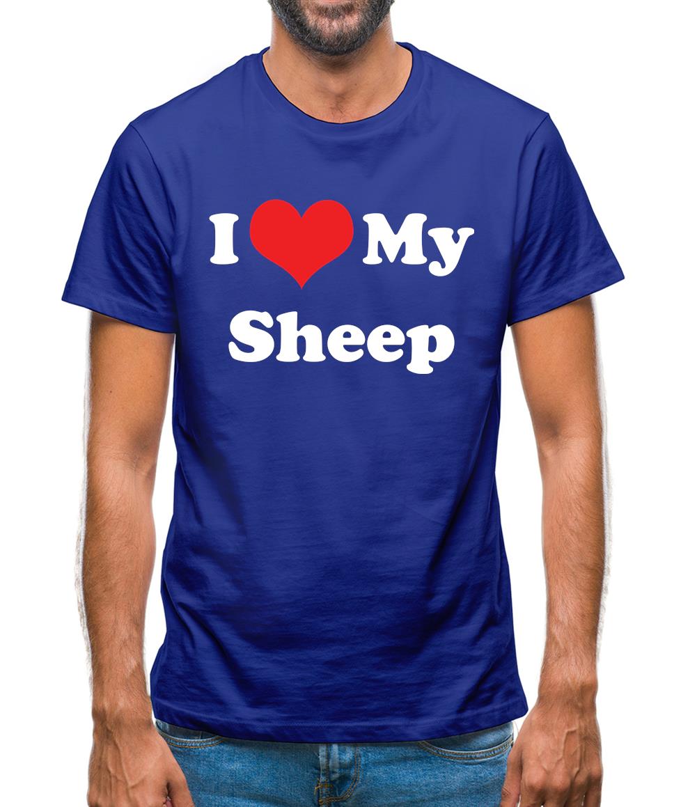 I Love My Sheep Mens T-Shirt
